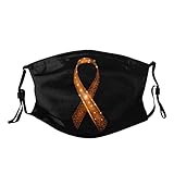 Multiple Sclerosis Awareness Face Mask Washable Reusable Adults Breathable with 2 Filters Black