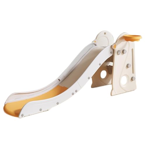 CHIIRAKU Tobogán Infantil, Escalada y Canasta de Baloncesto, Plegable, Escalones Antideslizantes, 175 cm,Capacidad de Carga de 60 kg