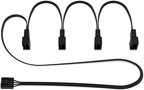 ARCTIC 4-Pin PWM Fan Splitter Cable - kabel rozdzielający PST dla 4 wentylatorów obudowy, wentylatory PC, rozdzielacz PWM, złącze dla wielu wentylatorów, rozdzielacz wentylatorów, przedłużacz