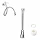 Wjelet Wasserhahn Verlängerung Küche, 20cm Küchenarmatur Verlängerung Spritzkopf,Edelstahl 360° Drehbar Wasserhahnverlängerung Für Küchen,Bars,Bäder und Toilette