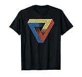Cube Triangle Optical Illusion For Men Boys Women Girls T-Shirt