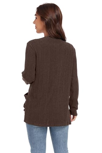 Image of GRECERELLE Womens Long Sleeve Lightweight Open Front V-Neck Casual Cardigan Sweaters Outerwear with Pockets 2025, S-2XL