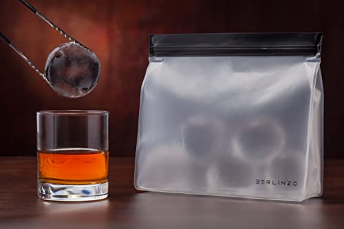 Berlinzo Reusable Ice Storage Bag - Freezer Safe Leakproof Silicone And Plastic Free Lunch Bag For Ice And Food Storage - Bpa Free - One Ice Storage Bag #TOP5