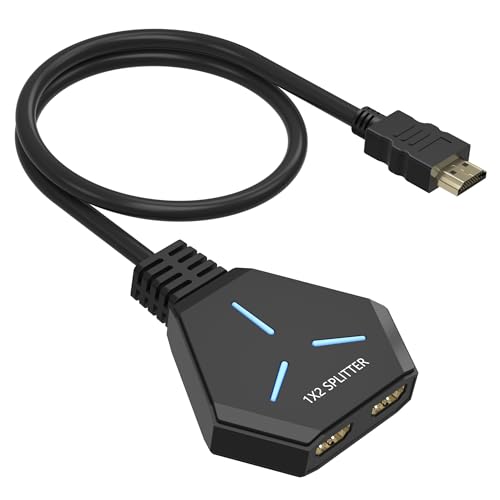 Hxwlo HDMI Splitter 1 in 2 Out, 4K