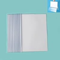 10 Stück Heftumschlag Transparent, Klemmschienen A4 Durchsichtig, Klemmhefter A4 Klemmbinder PP Kunststoff, Bewerbungsmappen - Transparente Stäbe