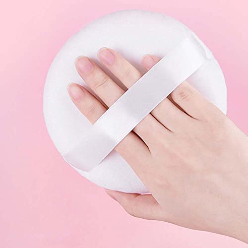 Coshine Jumbo Pure Cotton Powder Puff, 5 Inch (13Cm) Body Powder Puff Applicator For Loose Mineral Powder Body Powder Cosmetic Foundation Sponges #TOP4