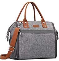 Insulated Lunch Bag, MOKALOO Large Capacity Lunch Tote Box With Removable Shoulder Strap, Multi-functional Reusable Thermal Snacks Cooler Bag for Men, Women