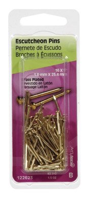 Hillman 16 Ga. x 1 in. L Brass-Plated Steel Escutcheon Pins 1 pk 1.5 oz.