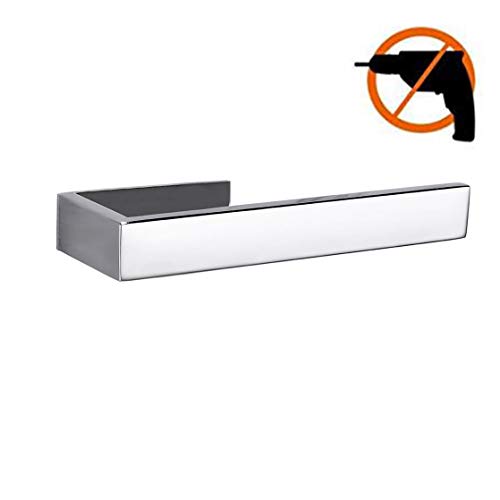 Homovater Autoadesivo 25cm in Acciaio Inossidabile Porta Salviette Portasciugamani lungo portasciugamani, lucidato Finitura Cromata,21.1 * 7.5 * 3cm Anelli Portasciugamani Cromo.