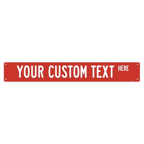 Custom Street Sign, Personalized Street Sign, Customizable Novelty Road White with Border Sign, 32x8 Inches, ACM, Made in USA by Sigo Signs