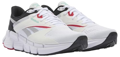 Reebok Reebok, Zig Dynamica 5, Unisex-Adult, Shoes - Low, White/White/Black, 9 US