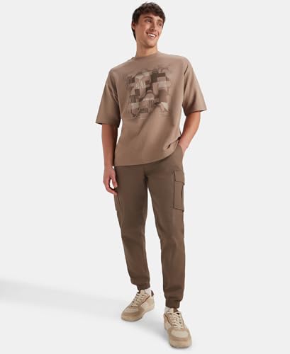 Image of Jockey Groove MZ10 Men Super Combed Cotton Woven Regular Fit Cargo Jogger with Seven Pockets