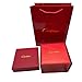 Imagen de ROUREOX Caja Regalo Reloj Mujer Cofre Cuadrado Rojo Diseño Elegante Soporte Protector Regalo Aniversario Boda para Cartier Red Box