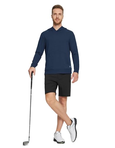 M MAELREG Mens Hoodies Pullover Performance Heather Kangaroo Pocket Thin Hooded Sweatshirt Athletic Golf Hoodies for Men4