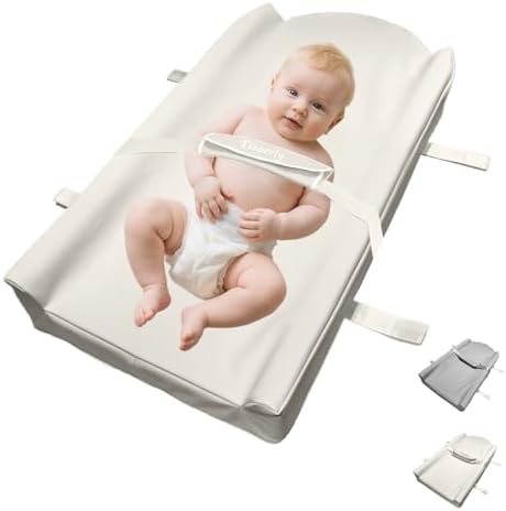 Baby Wickelauflage, Portabilität Wickelunterlage mit Sicherheitsgurt,Weich Rutschfest Wasserdicht Abwaschbar Leichtgewicht Wickelmatte Leicht zu reinigen für den Windelwechsel unte