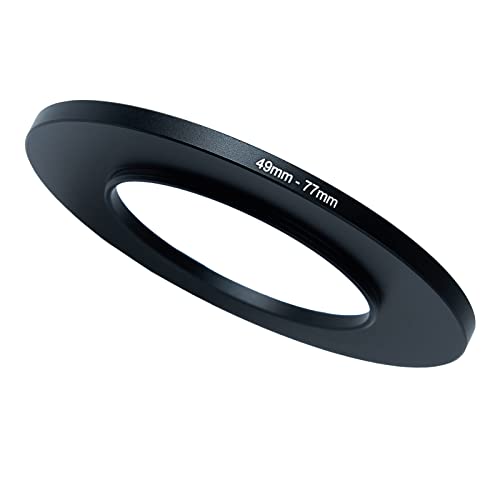 Image of 49mm to 77mm Step-Up Ring Filter Adapter for All Brands UV ND CPL Metal Ring Step-Up Rings Adapter Filter (49mm-77mm)
