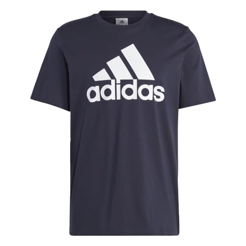 T-shirt Adidas grand logo en jersey t-shirt de sport bleu marine taille MD