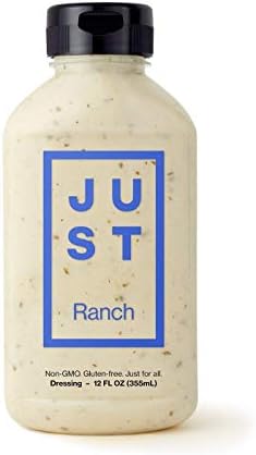 Just Ranch, Non-GMO Salad Dressing, Dip 12oz x 2 PACK (2 Pack, Ranch)