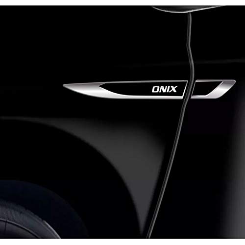 Emblema Resinado Aplique Lateral Onix Decorativo Par