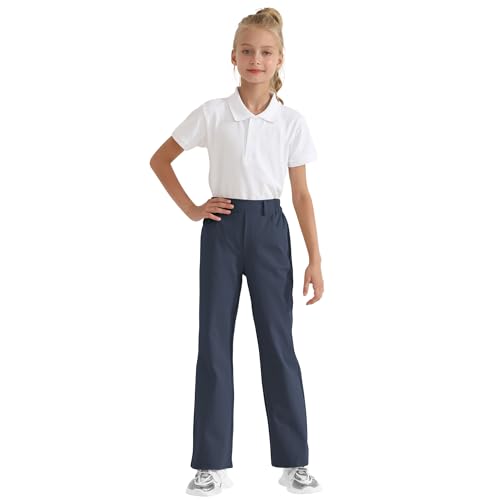 Image of Girls Flare Dress Pants, Bootcut School Uniform Slacks Size 6-15 Years