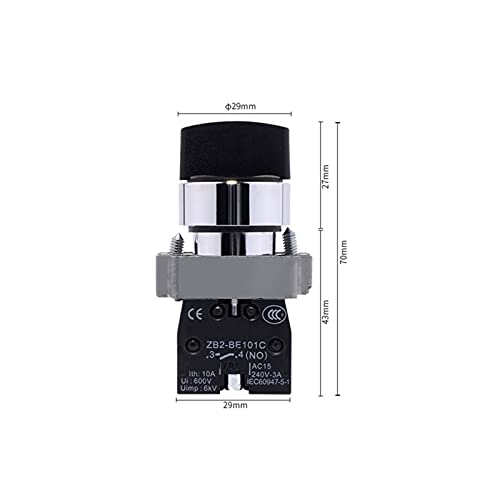 Codeur rotatif momentané XB2BD53C sélecteur de sélection 3 positions 2NO 10A 600V - 7