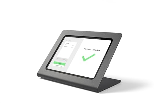 Tabdoq Antirrobo iPad Escritorio | Soporte metálico tabletas para Puntos de Venta comerciales y minoristas | Soporte tabletas para iPad de 10.ª generación (2022) y 11.ª generación A16 (2025) | Negro