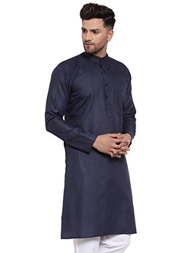 Image of Jompers Men's Cotton Regular Fit Solid Kurtas