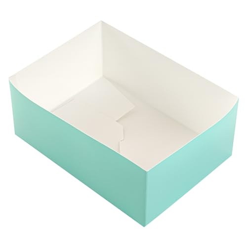 Bio Tek 8.4 x 6 x 3.5 Inch Burger Trays, 100 Disposable Paper Food Trays - Sustainable, Sturdy, Turquoise Paper Movie Snack Trays, For Meals, Snacks, And Baked Goods by Restaurantware - Image 8