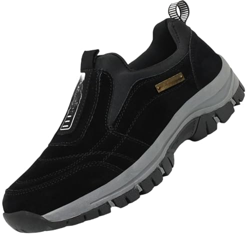 2026 Ny ortopedisk sko män, fotvalvstöd, andningsförmåga lätt och halkfri, bekväm promenadsko vardagsresor, Svart, 6.5 UK Wide