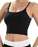 ECOPARTY Sports Bras for Women Quick-Dry Padded Wirefree Workout Crop Cute Tank Tops Camisole Yoga F