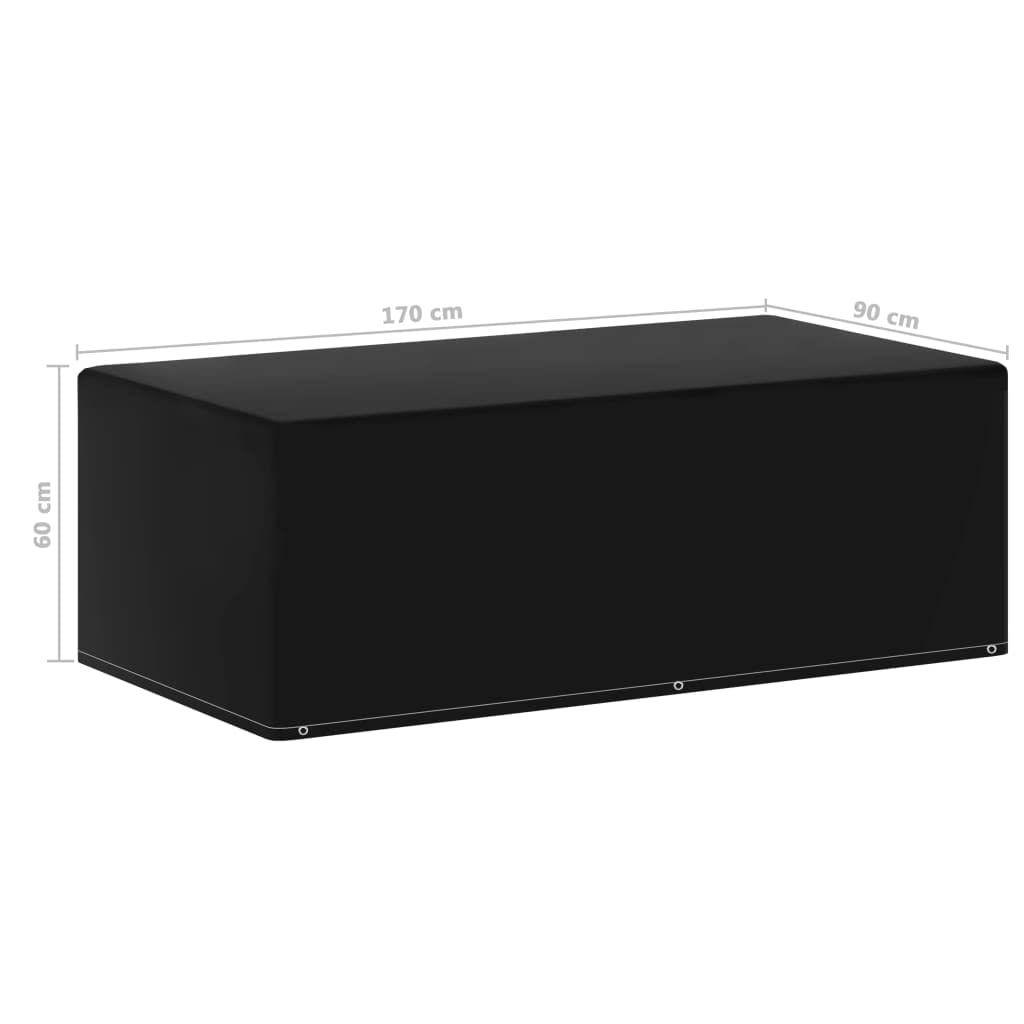 Pokrowiec na meble ogrodowe i grill gazowy, 170 x 90 x 60 cm, wodoszczelny pokrowiec ochronny z 6 aluminiowymi oczkami i linką mocującą, plandeka odporna na promieniowanie UV jako ochrona
