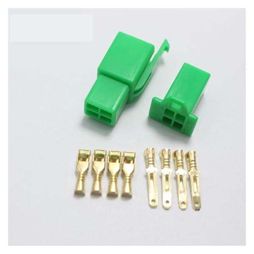 Image of ZDVHOMCB 1set 2.8mm 4P Green Electrical Connector Kits 2.8 mm 4Pin Male Female Socket