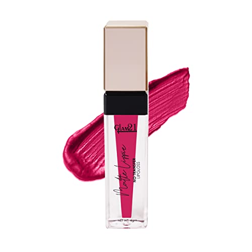 Image of Glam21 Matte Lippie No Transfer Lip Gloss | Lightweight and comfortable| Creamy Matte Formula - 4 gm | Summer Cocktail-15