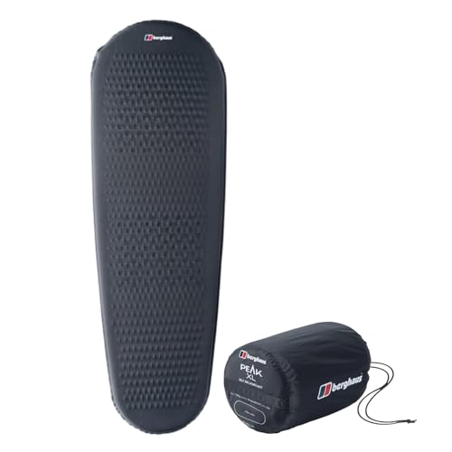 Berghaus Peak Compact and Lightweight XL Self-Inflating Mat, Extra Large Sleeping Mat for 1 Person, Air Mattress for Camping, Sleeping Equipment, Camping Equipment