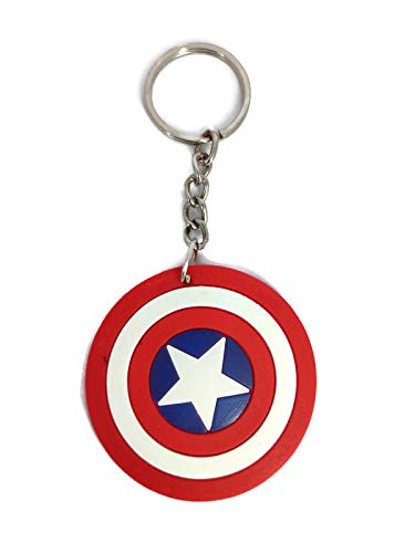 GuardF Marvel Avengers Captain America Superhero Rubber Keychain for Car Bike Cycle and Home keychain Key Holder for Men Women Keyring