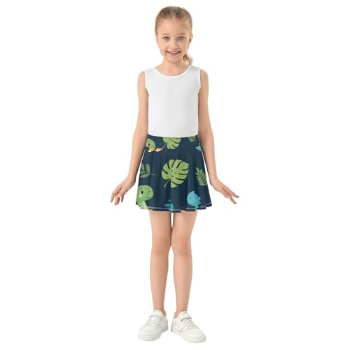 Girls' Shorts Athletic Skorts Tennis Skirts Kids Pink Cute Flowy Skort Jungle Dino Navy 3t3