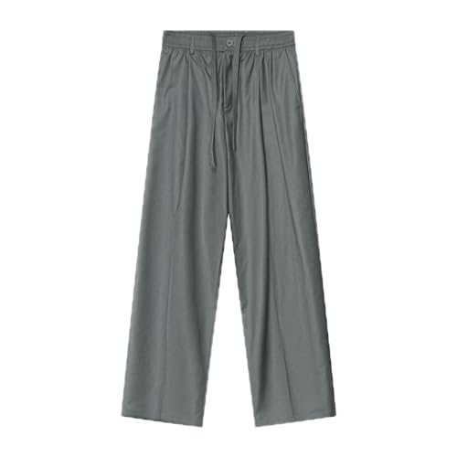 Pantalon ample fluide et drapé à taille haute pour l'été