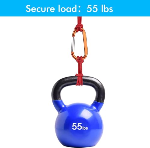 Image of CampTek Carabiner Caribeaner Clip,3 inch Large Aluminum D Ring Shape Carabeaner with Keyring Keychain Hook