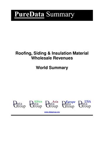 Roofing, Siding & Insulation Material Wholesale Revenues World Summary: Market Values & Financials by Country (PureData World Summary Book 1302)