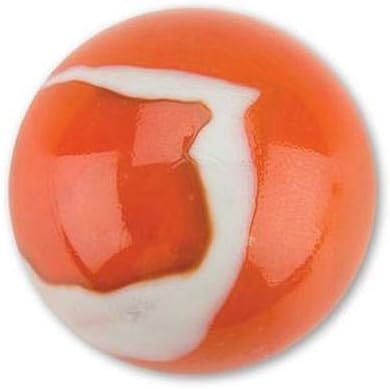 Miniatura 2 de Big Game Toys 1 canica de mamut DREAMSICLE de 1 58 pulgadas (1.654 in) con soporte de exhibición, bola de cristal, grande, enorme remolino naranja y