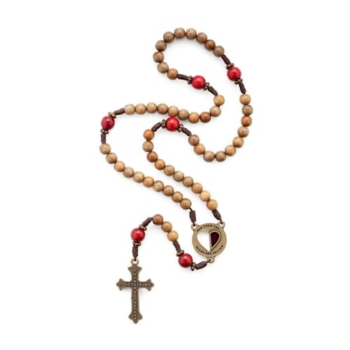 Terço do Casal Madeira Imbuia 8mm