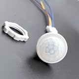 JZK 2 x moduł czujnika ruchu PIR AC 110-220 V czujnik ruchu PIR czujnik ruchu na podczerwień do oświetlenia LED czujnik pir do lampy sufitowej/downlight, mini moduł czujnika światła