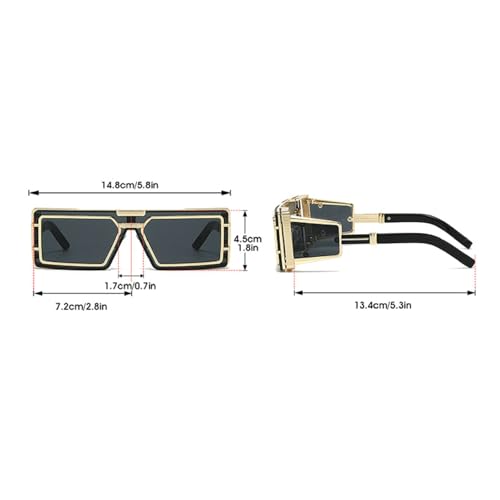 Vintage Fashion Square Sunglasses For Men Women Luxury Goggle Eyewear Sport Punk Sun Glass UV400 55142