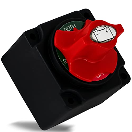 Five Oceans Marine Selector Boat Battery Switch With Knob, 250 Amp Continuous 350 Amp Intermittent (Off-1-2-Both (1-Pack)) #TOP7