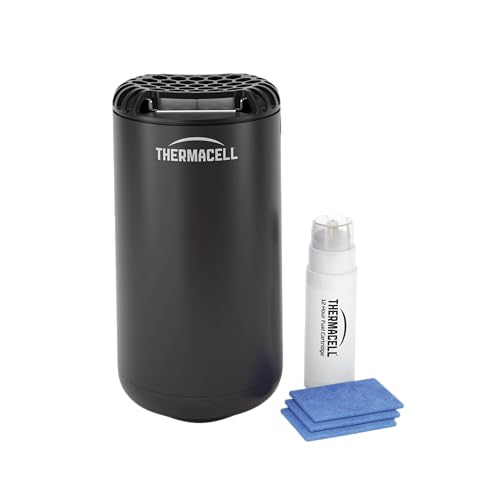 Thermacell Halo Mini Protector Midge and Mosquitoes Protector Graphite 3x4h Heat Activated Mats 1 Butane Cartridge no Midges or Mosqitoes 20 Sq Mtr Area Barbecue Garden