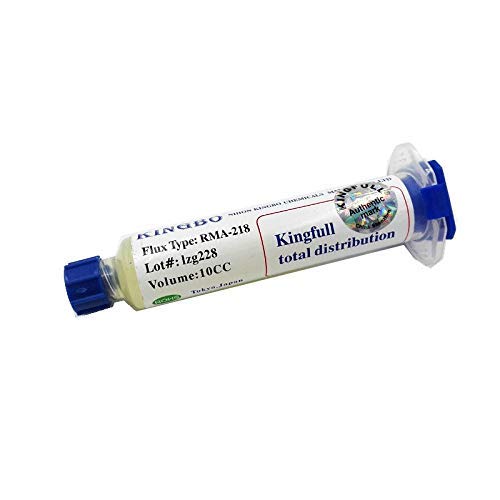 Flussante Per Saldatura Kingbo RMA-218 Gel No-Clean 10cc – Alta Intensità Per Reballing BGA E SMD, Residui Facili Da Pulire