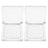 SHOWERORO Paleta de Maquillaje Vacía Transparente 2 Unidades Caja para Sombras de Ojos Pintalabios y Colorete Bandeja Plástica Recargable Cuadrícula Adecuado para Viaje y Retoques