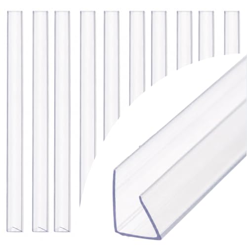 Image of Plastic Rod U Cap Polycarbonate Profile | 4ft U Profile | U End Cap for 6mm (1 /4 inch) Twin Wall Polycarbonate Panels | U Channel | UV & Weather-Resistant Protective Cover (10, 16mm)