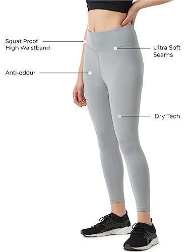 Image of PUMP'D Women's Stretchable Leggings with Back Pocket -Lightweight | Anti-Odor | Squat Proof | Dry Tech | Yoga Pants - Fitness Leggings, Multipurpose Track Pants, Gym Tights, Active Wear Lower