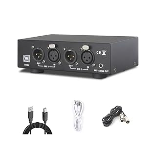 With soft and slow power on function to avoid shock sound when power on. Phantom power supply is a 2 groups balanced power supply, balanced input and output signals, supporting dual microphones for simultaneous use and suppressing common touch interf...